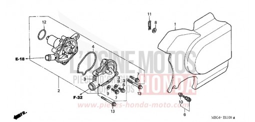 WATER PUMP VT750C4 de 2004